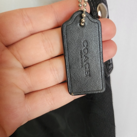 Vintage Coach Black Signature Canvas Shoulder Bag Purse - Picture 6 of 12